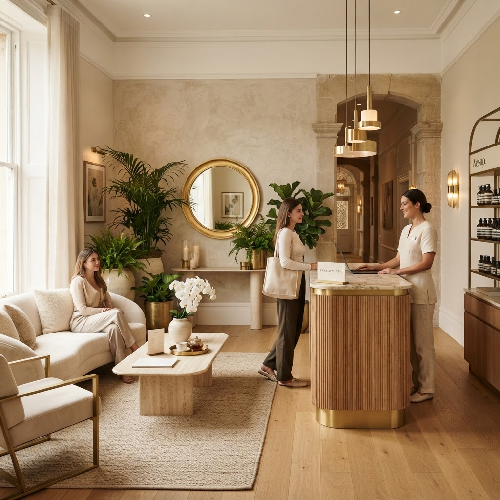 Warm and welcoming reception area