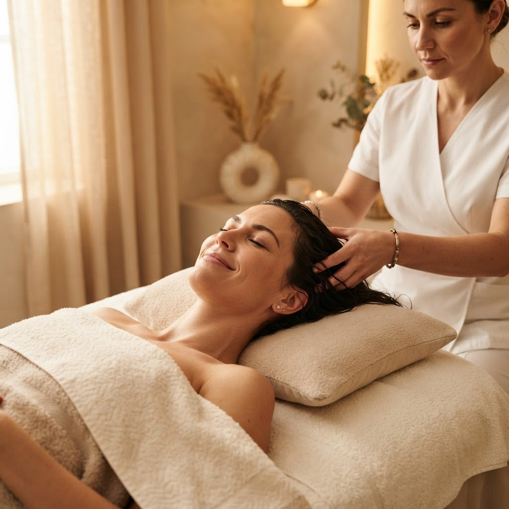 A relaxing moment during a massage