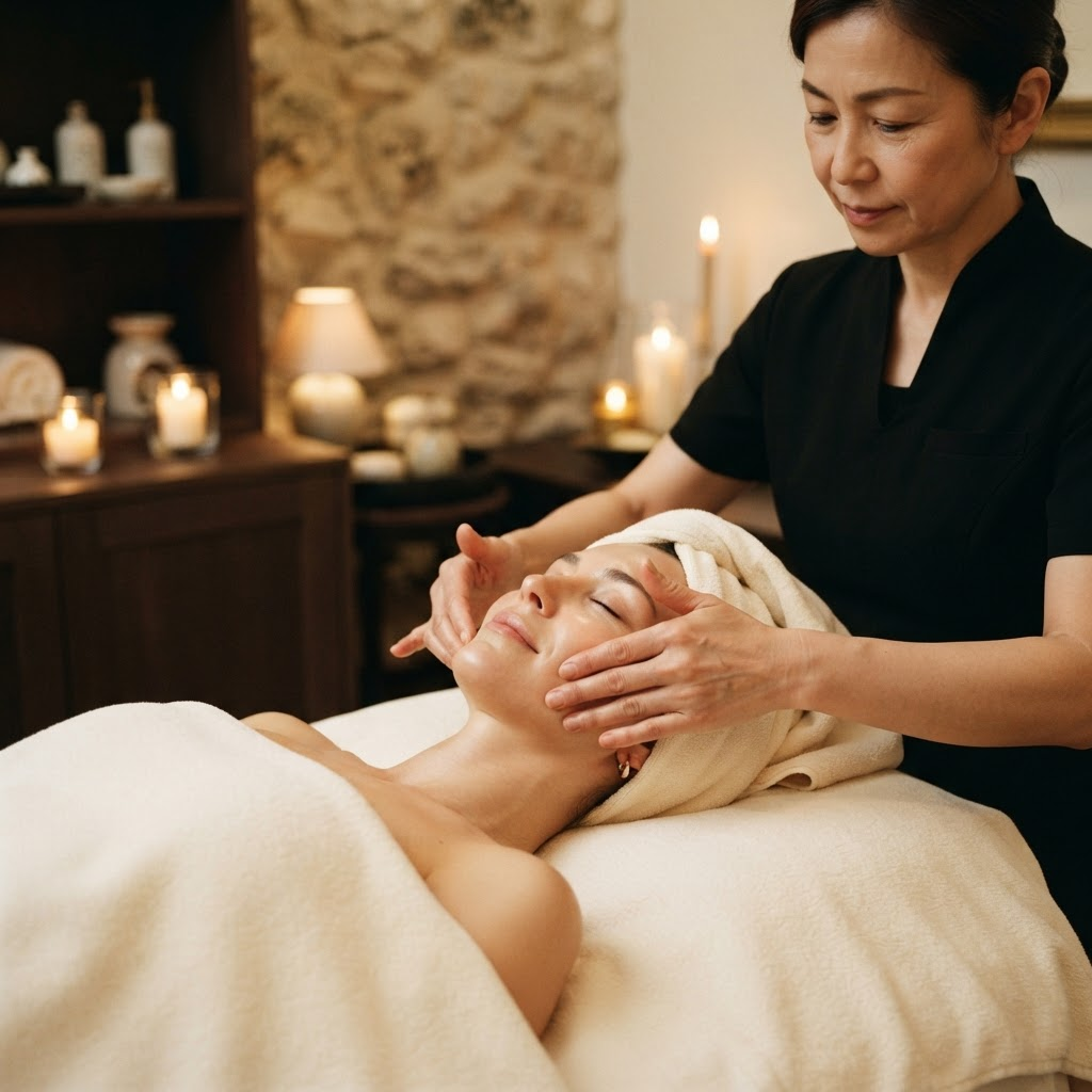 Masaje facial Kobido en Afrodita Centro, Barcelona